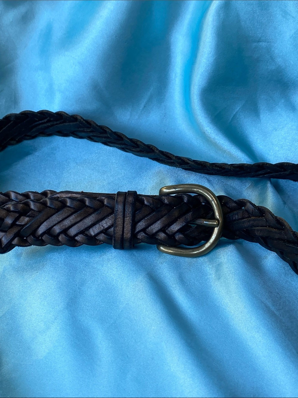 Vintage henri bendel Braided Woven Leather Belt